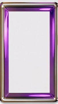 Elegant metallic picture frames with colorful borders.