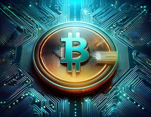 tether or usdt crypto currency concept tether coin or logo on microchip