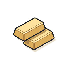 Two gold bars stacked in a slightly tilted isometric view