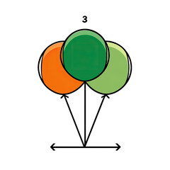 Abstract composition of overlapping, colorful spheres on black background, creating a vibrant visual