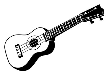 Obraz premium Ukulele Icon. Vector cliparts isolated on white.