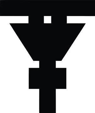 bracewell von neumann hybrid probe silhouette vector illustration on transparent background