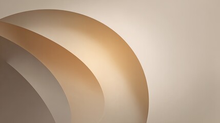 Abstract composition of flowing curves and gradients in warm neutral tones, creating a calming and modern aesthetic for design projects