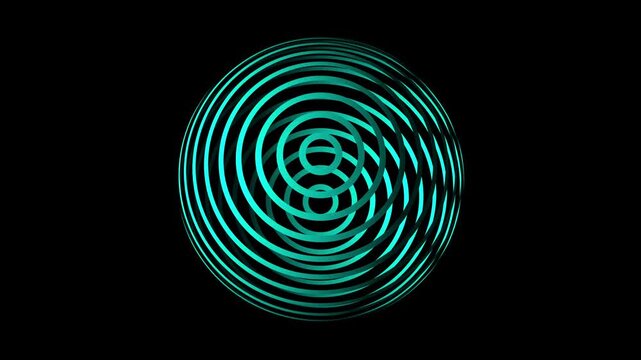 Infinite Loop Animation of 3D Geometric Shapes in Zebra Pattern