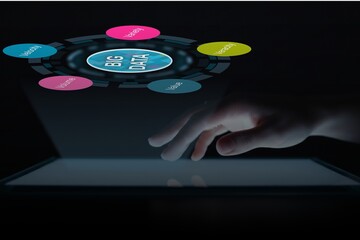 Online big data banking concept, technology