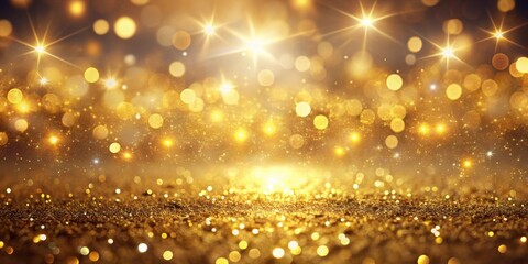 Golden Sparkle Celebration A Luxurious Background of Shimmering Lights and Glittering Dust