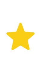 Obraz premium Simple Yellow Star Icon Isolated on White Background