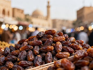 Fresh dates at the Middle East Ramadan market