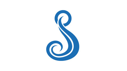 Obraz premium Abstract Blue Swirl Graphic Design