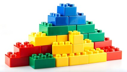 building blocks isolated on white background