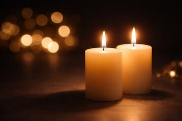 candles on a dark background