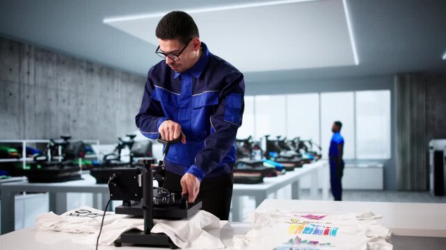 Custom Digital Print T-shirt Press Machine Operated