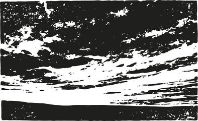 Fototapeta premium Abstract black and white grunge texture with rough, distressed horizontal streaks and high contrast