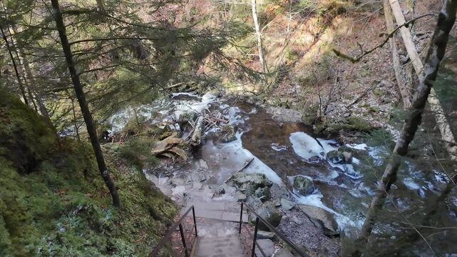 Beautiful and wild landscapes in the Ravenna Gorge in the German Black Forest