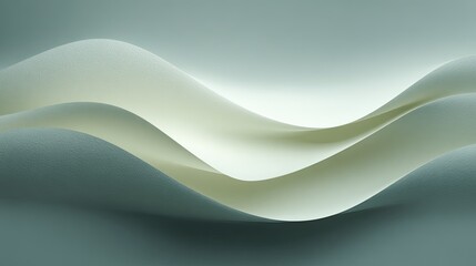 Obraz premium Elegant Curves of Soft White Paper Creating Fluid Waves on a Gentle Background for Artistic and Modern Design Concepts