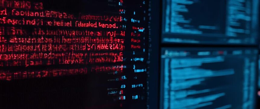 Computer screen displaying hacked alert and system warning indicating cyberattack on network cybersecurity vulnerability data breach and compromised information concept as Computer showing hacked aler