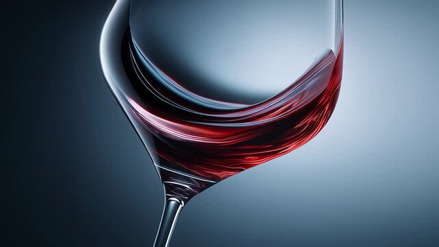 Elegant red wine in a glass