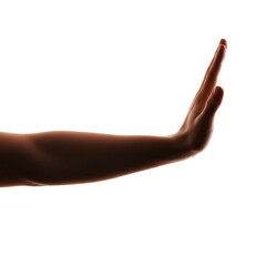 制止のジェスチャー 示す 手のクローズアップ