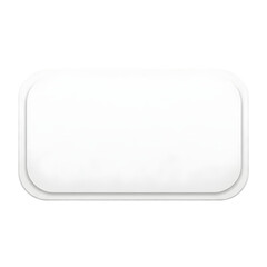 Blank white button isolated on transparent background