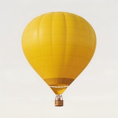 Fototapeta premium Yellow hot air balloon in the sky
