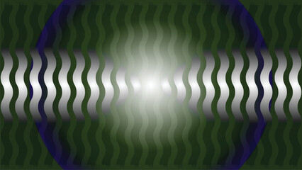 Dark Green Abstract Wave Background with Glowing Center