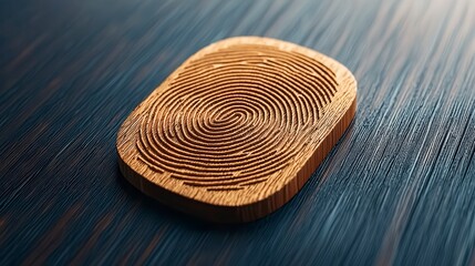 Abstract Wooden Coaster with Concentric Circles Pattern