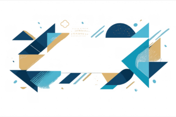 Abstract geometric shapes creating modern textured frame