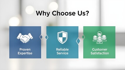 Business services infographic highlighting expertise and customer satisfaction