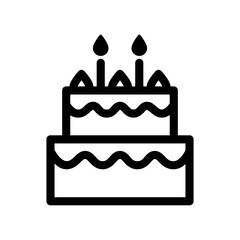 Birthday Cake Icon Sweet Food Transparent Background