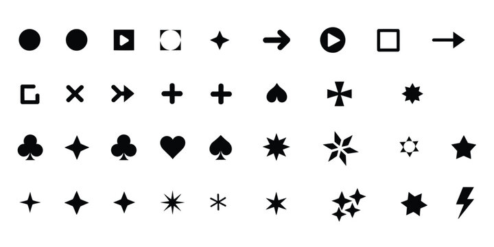 Bullet list for powerpoint presentation, bullet point collection, arrows set vector illustration, featuring bullet points arrow collection