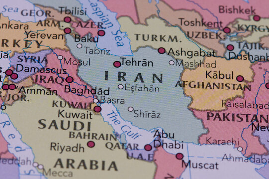 Iran on the political map