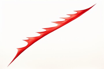 Red spiky thorn drawing conveying warning, danger, and abstract minimalist design