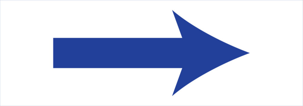 Isolated long blue arrow icon . Left side directional arrows. eps 10.