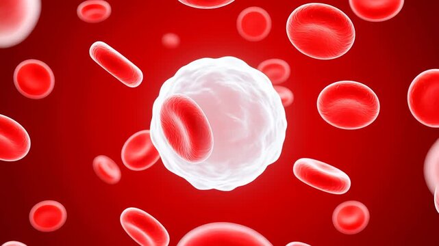 MicroscopicView:WhiteBloodCellSurroundedbyRedBloodCells