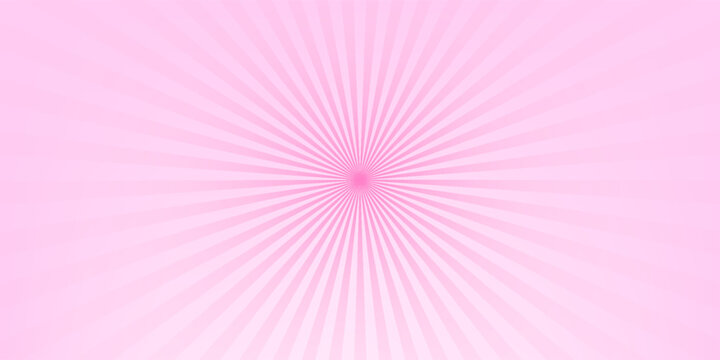 Twisted rays of rosy sunset. Vortex pinwheel pattern. Pink circus, carnival or festival background. Strawberry bubble gum, sweet lollipop candy, ice cream texture.