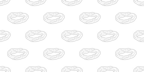Fried onion ring pattern background. Onion ring doodle fried snack Street fast food pattern. fried onion ring seamless pattern background.
