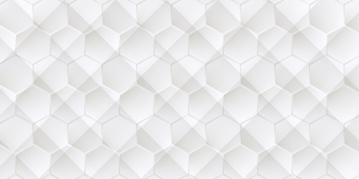 White seamless geometric texture. Stylish pattern and tile for your design. Geometric background.