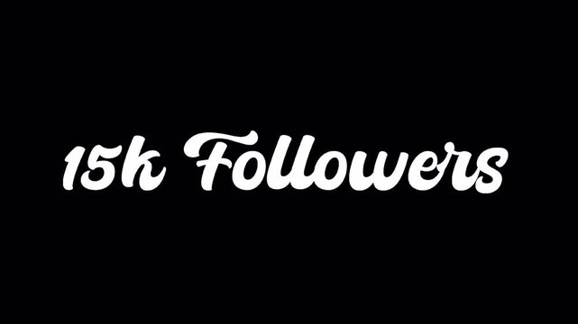 15K followers text animation shapes on black background born, billboard, graphic, abstract, advertising,