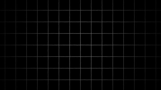 Grid lines intersect on a black background to form a precise digital pattern for technical displays.