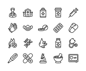 Healthcare and medical icon pack
