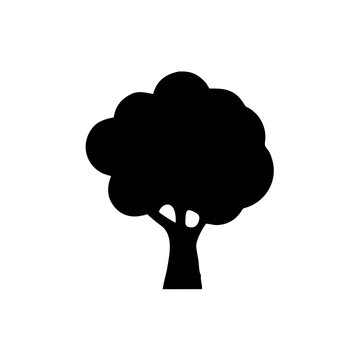 Tree icon. Forest symbol. Fla...