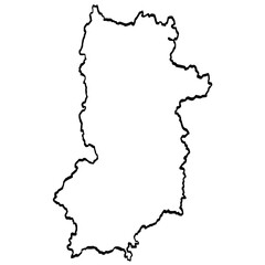 奈良県地図 筆タッチ 和風 近畿 西日本 / A brushstroke map of Nara Prefecture