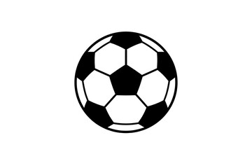 Fototapeta premium Soccer ball in black and white, isolated on white background