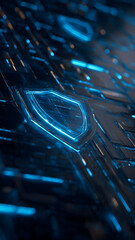 Flowing Encryption Lines and Copy Space for Clean Cybersecurity Visual Messaging