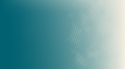 Abstract halftone dot pattern background gradient teal cream design