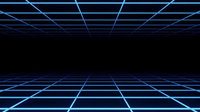 abstract blue background,3d blue grid background video