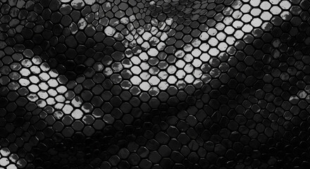 Abstract Glossy Black Snake Skin Texture for Luxury Designs and Backgrounds, Modern Gloss.