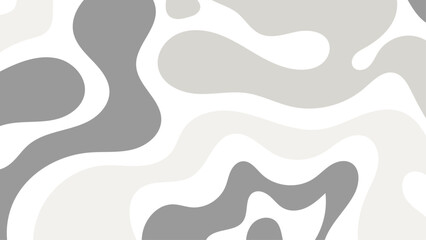 Neutral abstract vector background with flowing organic shapes in gray, ivory and black tones. Minimalist modern design ideal for corporate branding, presentations, editorial and web layouts.