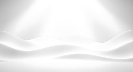 Abstract White Wave Backdrop - Modern and Minimalist Design for Presentation and Digital Content