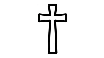 Simple black cross symbol on white background